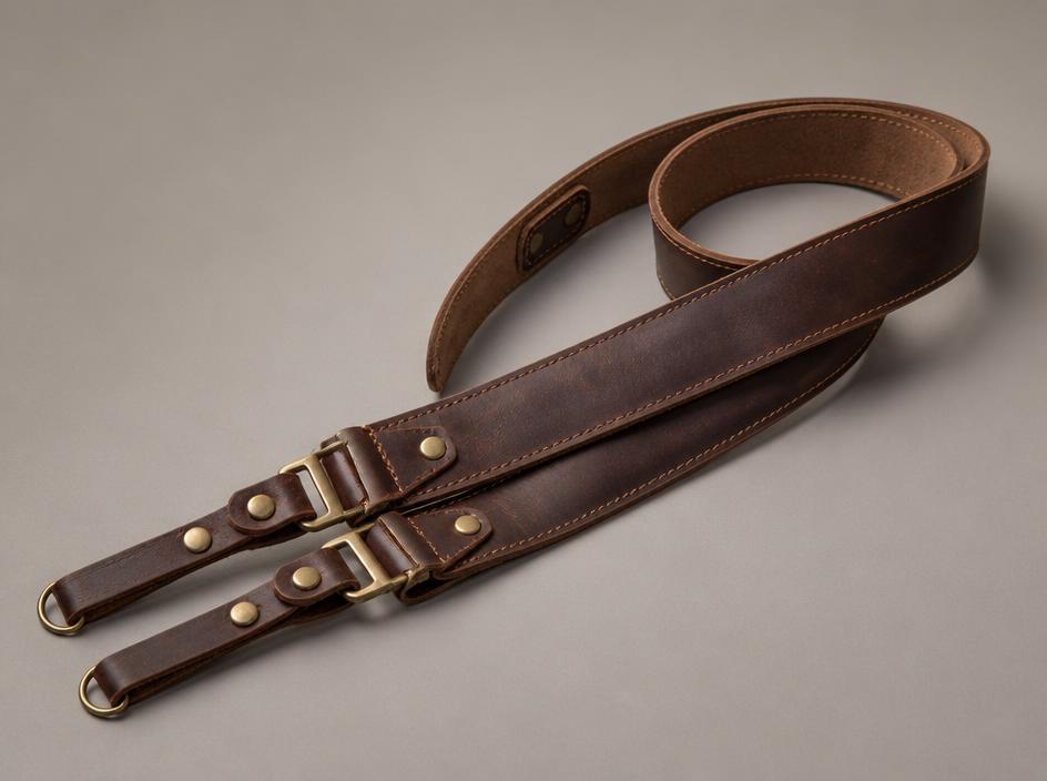 Leather camera strap